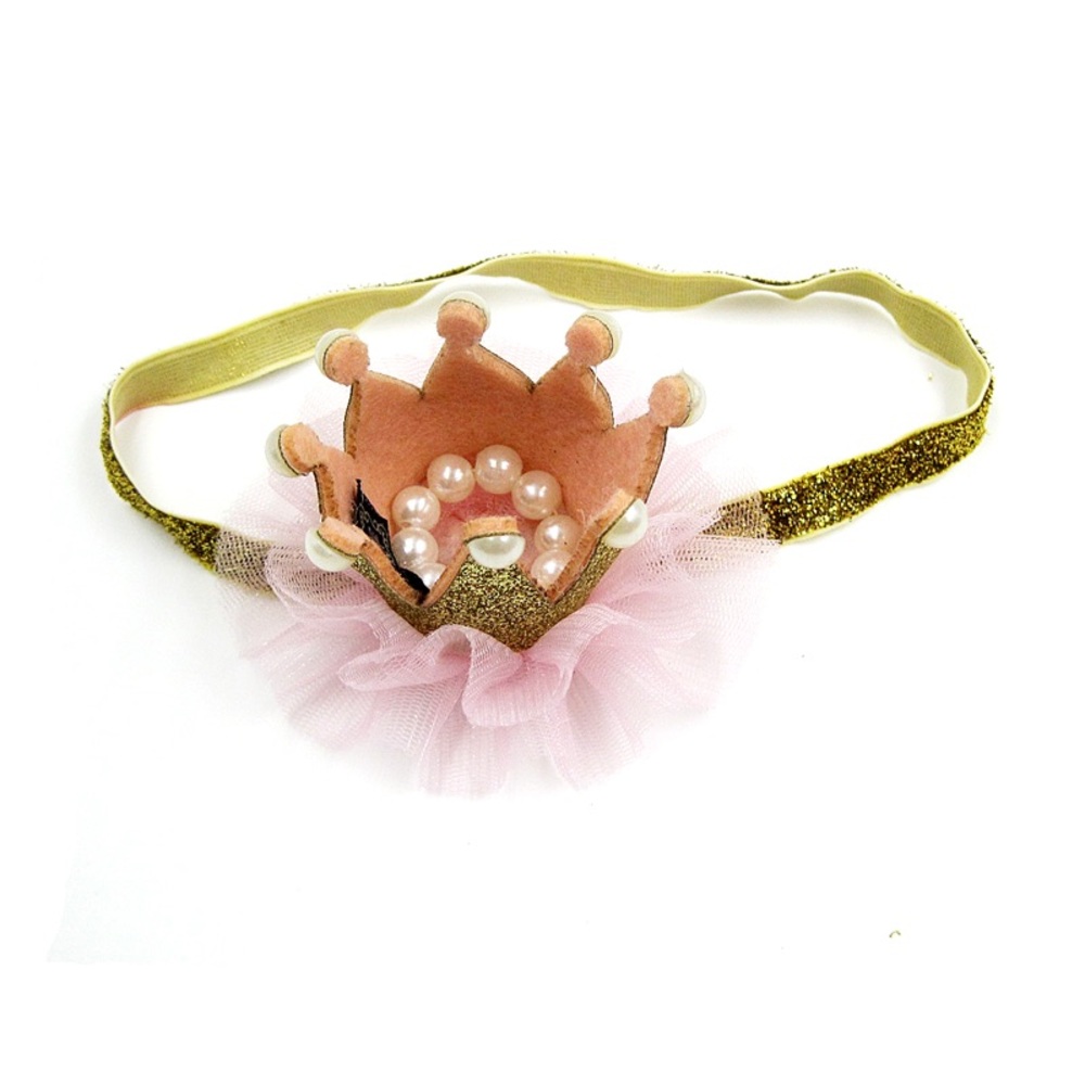 Pink and Gold‎ Crown Headband for Kids